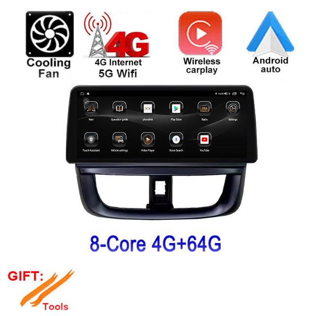 12.3 Inch Android 14 For Toyota VIOS / YARiSL / VIOS FS 2017-2019 Car Multimedia Player Stereo BT Carplay Wifi