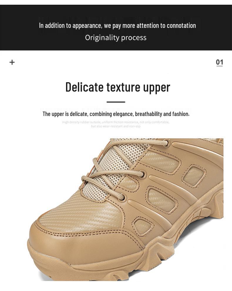Men's High-Top Desert Combat Boots - Four Seasons Outdoor Hiking & Mountaineering Footwear