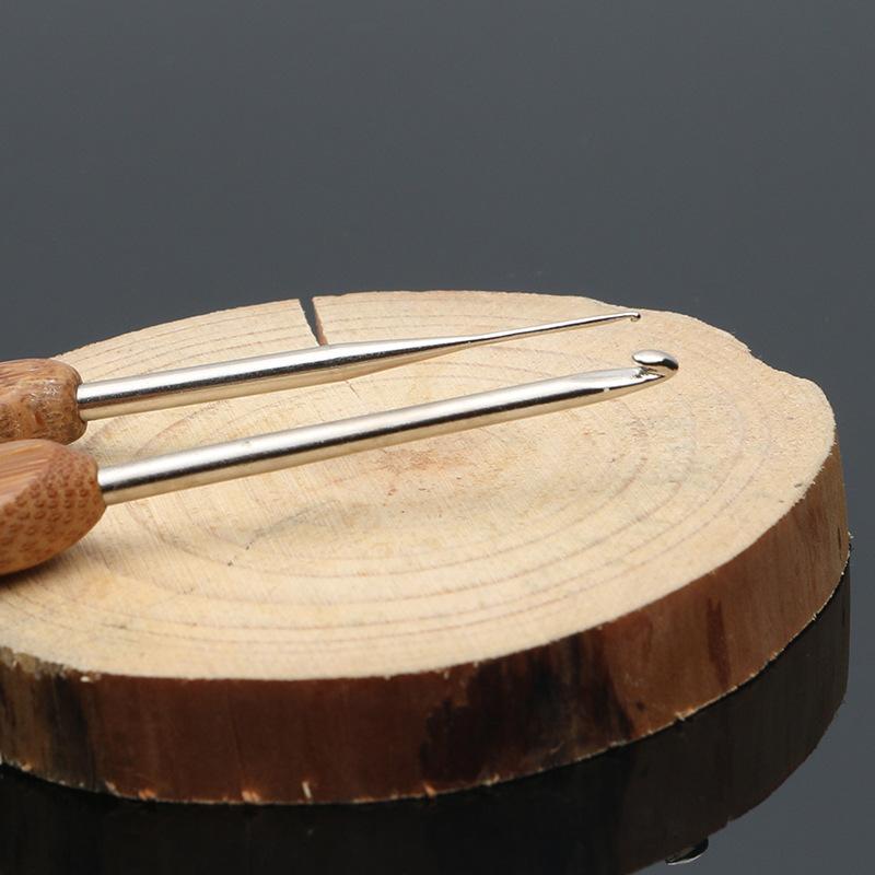 Bamboo Handle Crochet Diy Hand-Knitting Tools Household Set Wool Needle Round Head Hook Sweater Needle Complete Set Of Needles