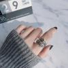 Vintage Leaf Ring: Adjustable, Stylish, Aged Design for Women’s Index Finger