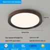Walnut Wabi-Sabi Ceiling Lamp: Eye-Friendly Full Spectrum Lighting for Living Room, Bedroom, or Study.