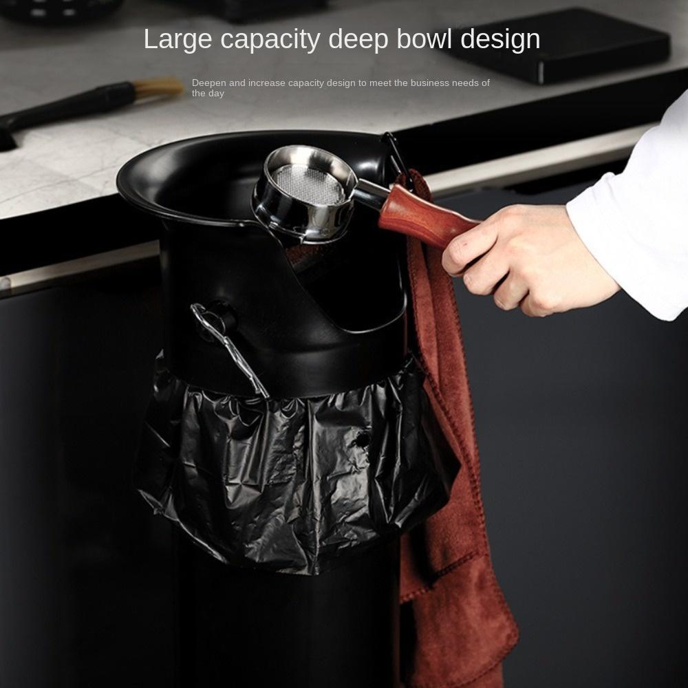 Large Capacity Coffee Knock Box Detachable Vertical Coffee Crusher Container Removable Lid Easy To Clean Coffee Grounds Bucket