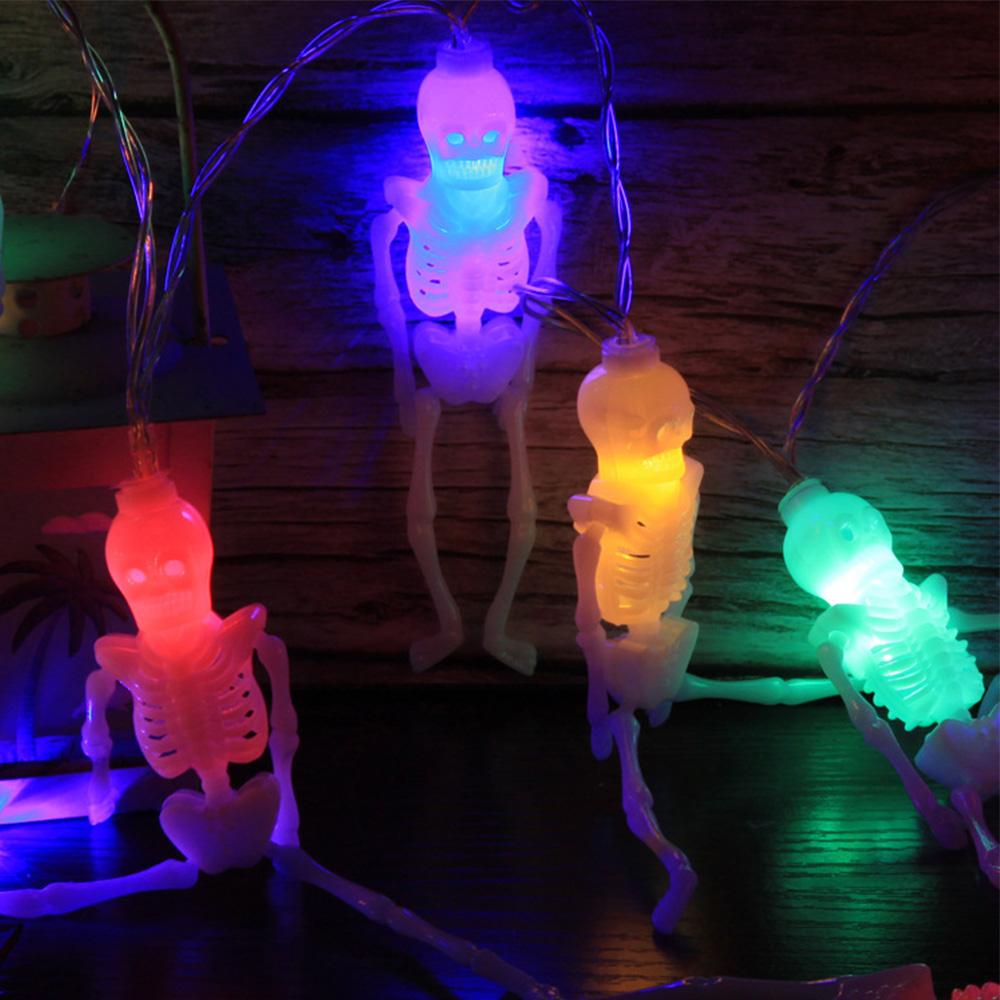 LED-Kürbis-Lichter, Halloween-Party-Dekoration, Totenkopf-Lichterkette, Bar-Fernbedienung