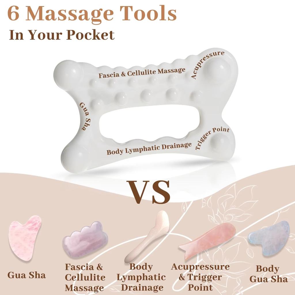New Facial Maintenance Gua Sha Massage Board Resinous Static Free Portable Full Body Scraping Plate for Women Adults