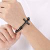 Kalen Chunky Stainless Steel Cross Bangle Men's Rock Hip Hop Mesh Chain Jewelry Shining Gold Color Accessories Gift