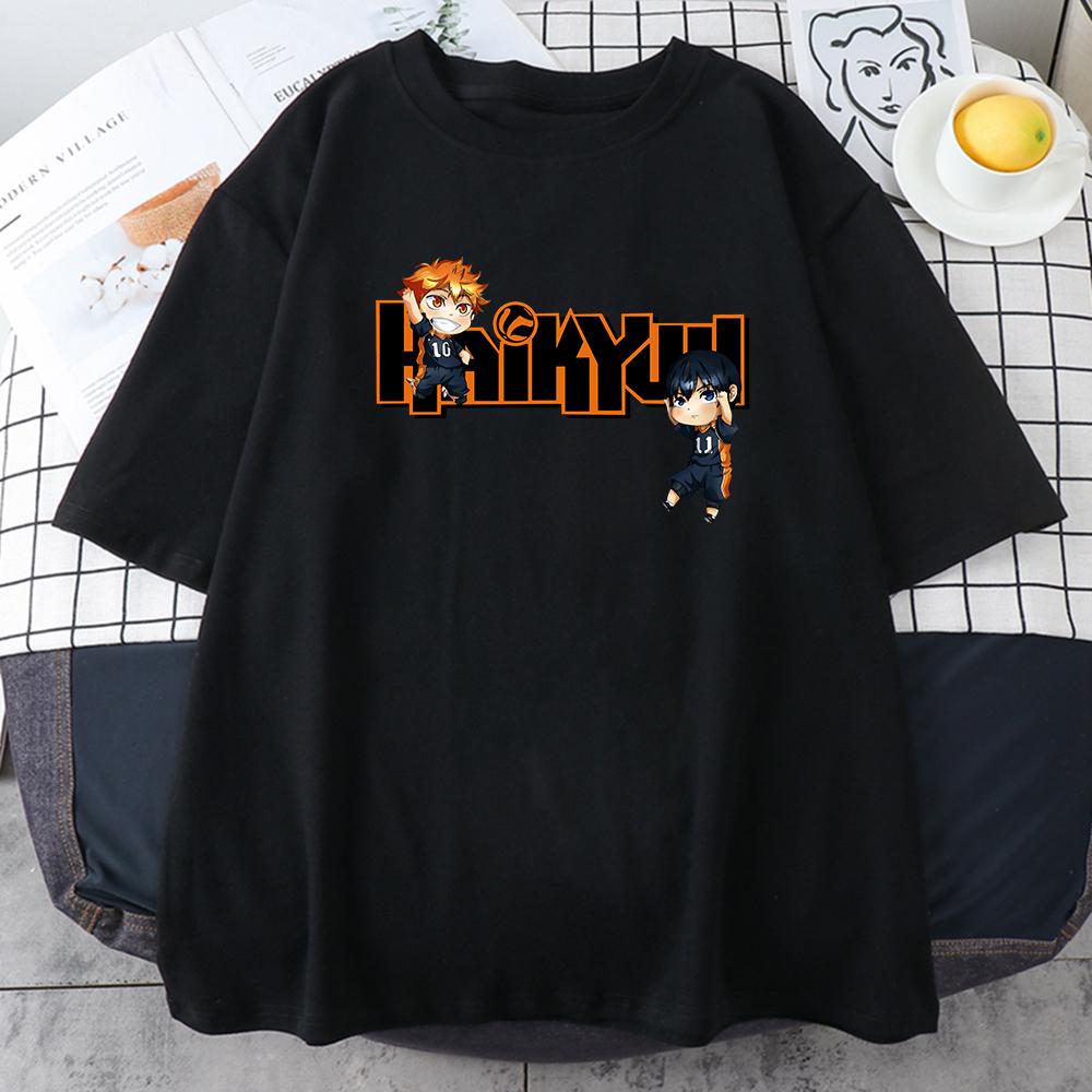 

Японские аниме Haikyuu футболки с принтом женские свободные негабаритные футболки с круглым вырезом в стиле хип-хоп с короткими рукавами женская новая модная футболка в стиле хип-хоп