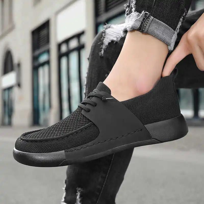 Natural Leather Autumn Retro Man Sneakers Vulcanize Men Running Loafers Shoes For Man Sports Loafers Saoatenis Seasonal