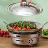 Edelstahl Wabenpfannen Antihaft-Bratpfanne mit ergonomischem Griff für Outdoor-Camping und Heimkochen