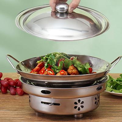 Professional Stainless Steel Nonstick Skillets with Honeycomb Texture Nonstick Frying Pan for Pastas Steak and Ramen