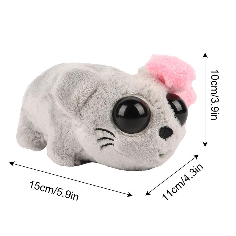 Sad Hamster Plush Toy Doll Hamster with Built-In Violin Sound Soft Cuddly Sad Hamster Toy Cute Mouse Doll Stuffed Animals Toys