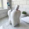 Multi-functional Tooth-Shaped Pen Holder White Toothbrush Rack 3D Printing Toothbrush Holder  Home