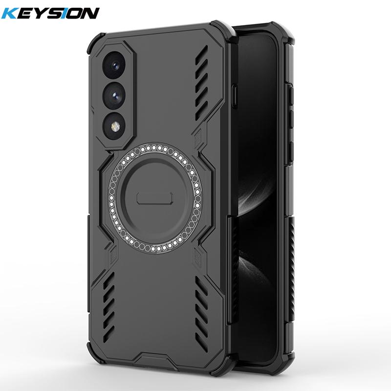 KEYSION Hollow Heat Dissipation Case for OnePlus Nord 5 5G Silicone+PC Magnetic Cooling Shockproof Phone Cover for 1+ Nord 5 5G