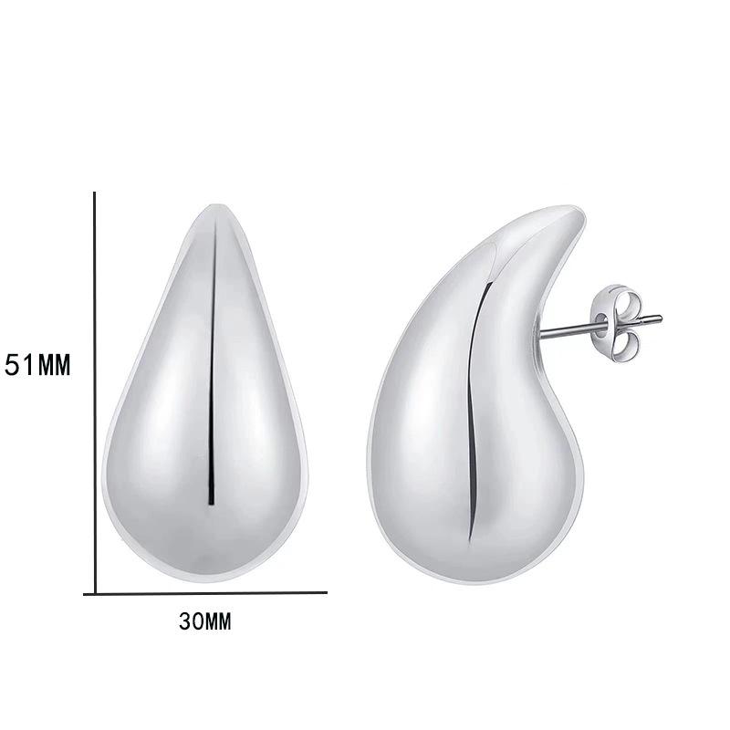 High-End Teardrop Titanium Steel Earrings: Unique and Stylish Dopamine Studs for Women