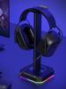 Headset Support Stand RGB Backlight Headphone Display Rack Space Saving Desktop Organizer Vertical Bracket Hanger
