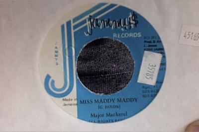 7inch Record MAJOR MACKEREL  Miss Maddy Maddy NONE Jammys Records 1993 Jamaica Reggae Ska  Dub Used