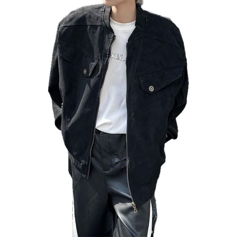 Men's new cargo jacket men's spring and autumn new American retro baseball uniform old jacket top