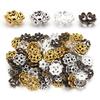 100pcs 8mm Alloy Hollow Out Flower Bead Caps Metal Spacer Beads Flower Tray For Jewelry Making DIY Necklace Bracelet Accessories