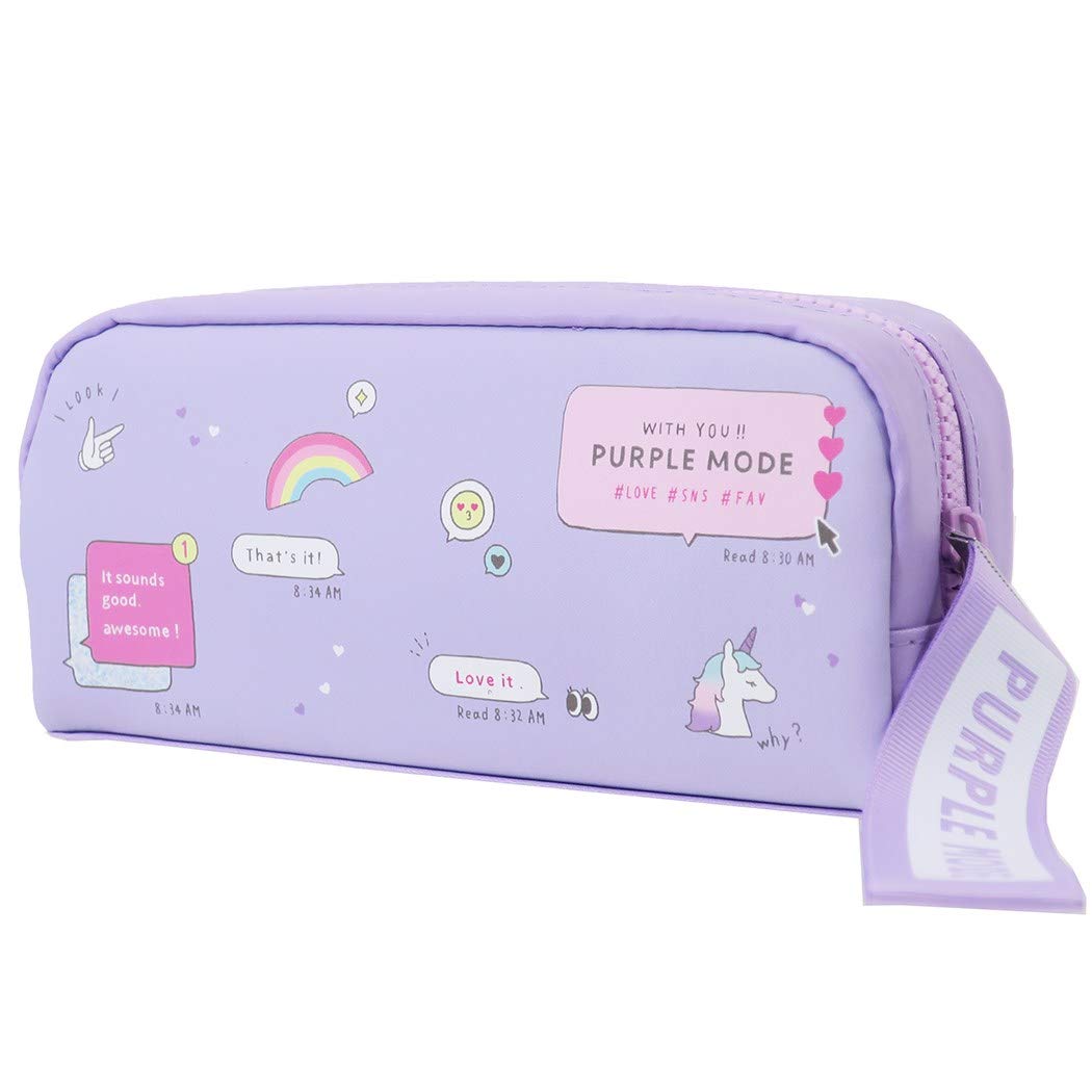 

Pencil Case Pocket Box Pen PURPLE MODE [Mesh Case]