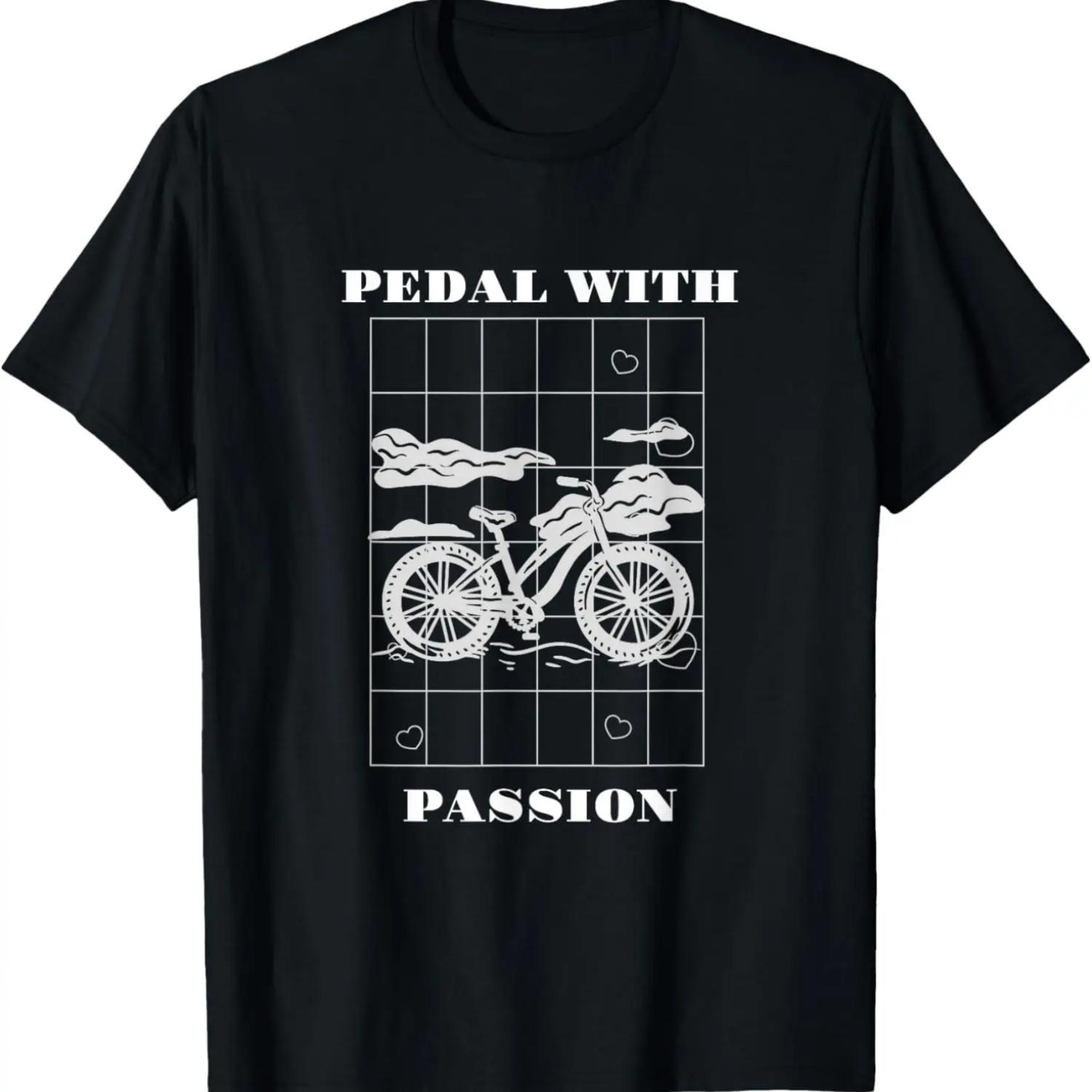 

Pedal With Passion Retro Bicycle Lover Designs Present T-Shirt S чёрный