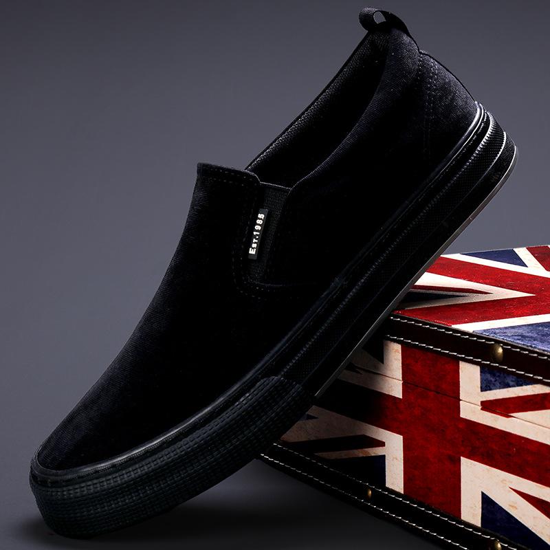 New Spring Men's Shoes Korean Style Versatile Trendy Men's Canvas Shoes Comfortable Low Top One-piece Pedal Shoes