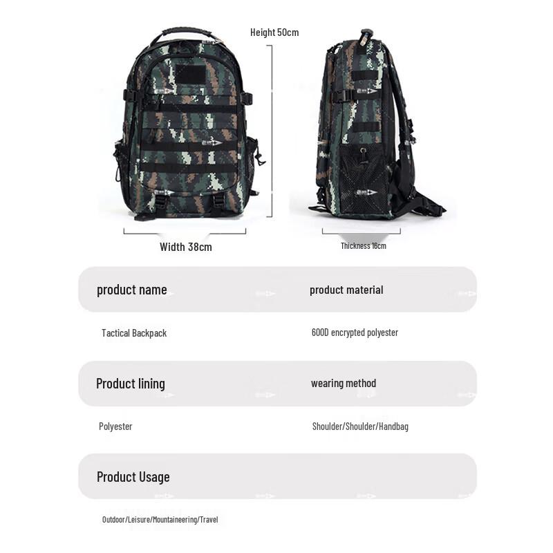 Multi-functional Camouflage Tactical Backpack