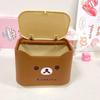 Rilakkuma Desktop Trash Can Press To Open No Assembly Required Cute Cartoon Anime Plastic Storage Bin For Desktop Bedside Car