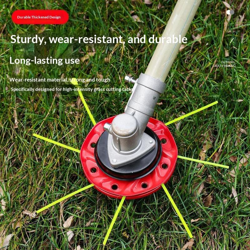 8 Holes Thickened Metal Trimmer Head Wear Resistant Nylon Line Grass Cutter Replacement Parts For Garden Lawn Weeding