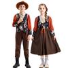 Halloween Kids Costume Vintage Medieval Farm Style Girls Stage Performance Outfit