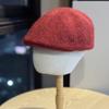 Embroidered Letter R Shaped Beret Hat for Women in Autumn and Winter Cashmere Blend Warm Reverse Wear Forward Hat