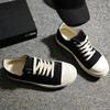 Fashion NEW Shoes For Women 2025 New Fashion Women Autumn Shoes Casual Sport Sneakers Breathable Solid Color Black Platform Canvas Shoes