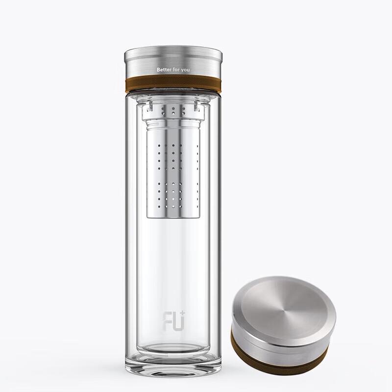 Fuguang FU+Gang Double-Layer Glass Tea Cup
