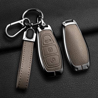 Funda para llave de coche de estilo de aleación, carcasa para mando a distancia para Ford Fiesta Focus 3 4 MK3 MK4 Mondeo Ecosport Kuga Focus ST