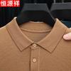 Hengyuanxiang Men's Pure Wool Turn-Down Collar Sweater