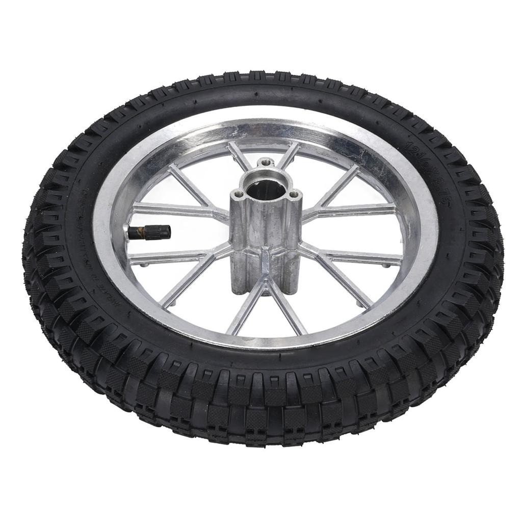 12 1 2X2.75 12.5x2.75 Tire Metal Rubber Rear Wheel Rim Tire Assembly for 2 Stroke Pocket Bike 47cc 49cc