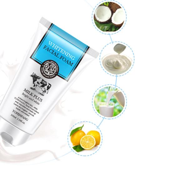 100ml Mléčný mycí gel na obličej Čisticí prostředek na obličej Kontrola mastnoty Hydratační Odstraňovač černých teček