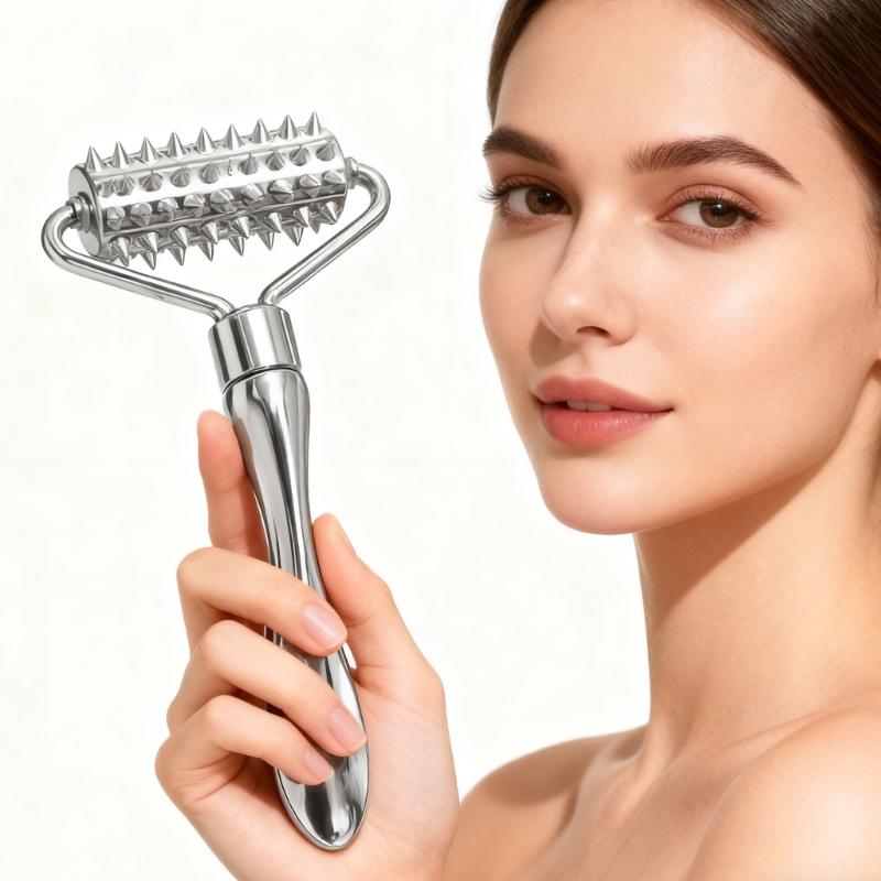 Manual Massage Roller Zinc Alloy Construction Muscle Relaxation Tool For Office Home Travel Ergonomic Grip Quiet