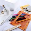 Boao 24 Pcs Pencil Pouch for 3 Rings Binder Pencil Bags Bulk with Zipper Colorful Case Stationery Bag with Clear Window for Office Supplies