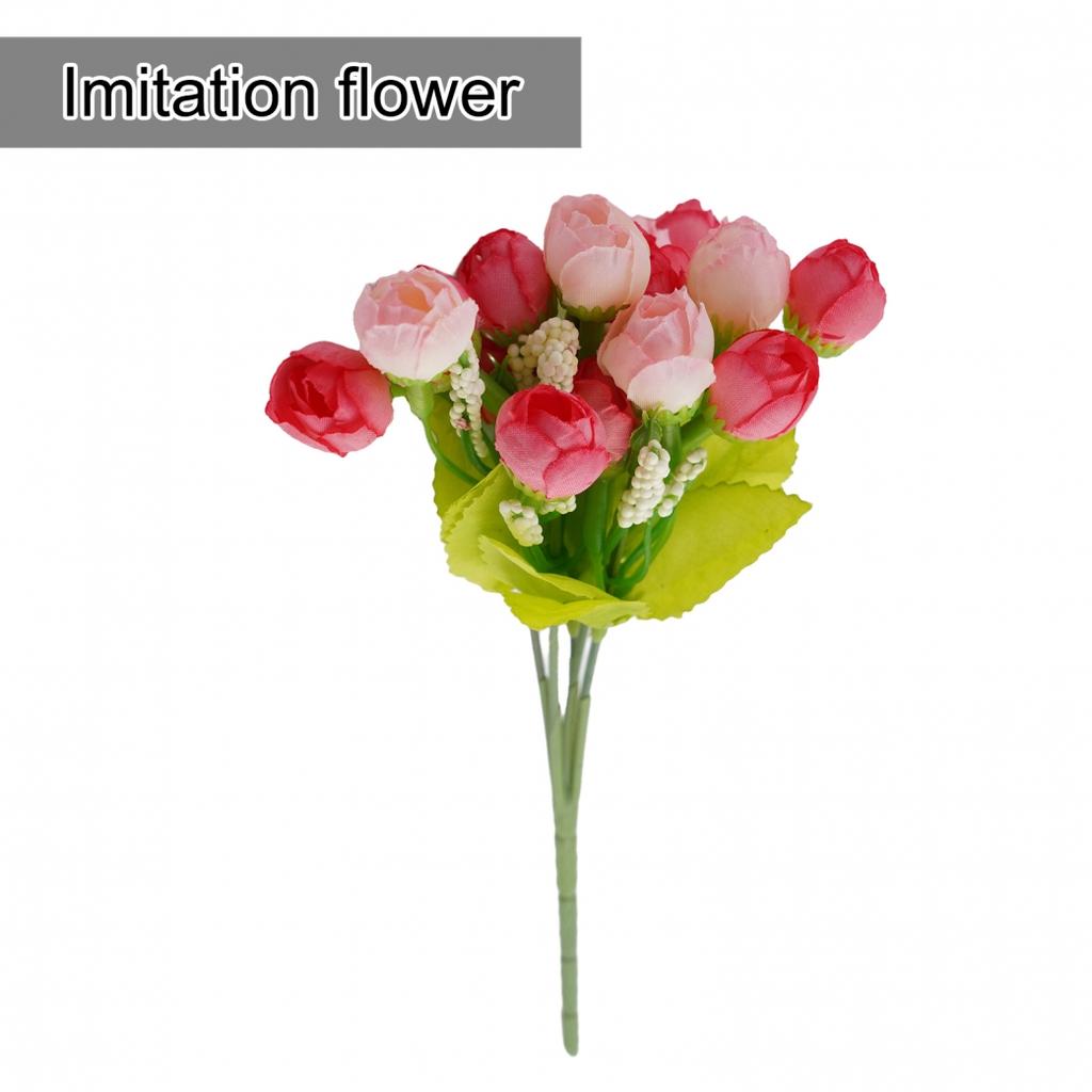 Artificial Rose Small Bud Christmas Decorations Heads