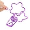 100pcs   Clips Cute Flower Shape Metal Hollowed   Tail Clips Paper Clamps for   Document Ticket