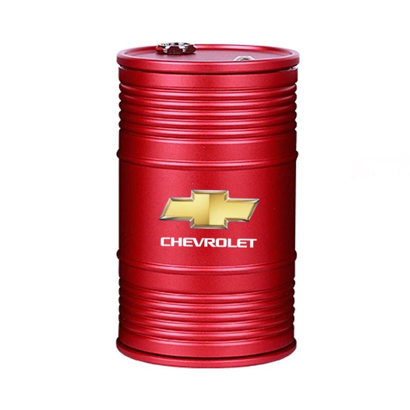Auto Haus Aschenbecher Ölfass Form Rauch Asche Halter Auto Aufkleber Für Chevrolet SS Z71 RT Captiva Colorado Cruze Spark Malibu Trax
