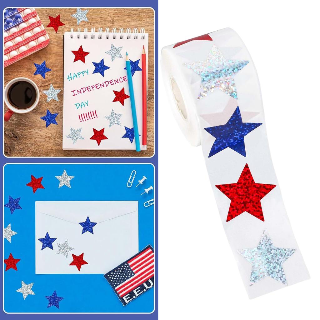 500pcs Glittering Star Stickers for Kids Rewards Holographic Foil for Classroom and Teacher Supply Selfadhesive 1Inch