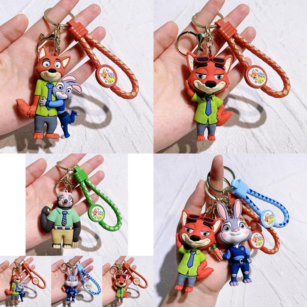 2024 Cute Silica Gel Keychain From Zootopia Cartoon Character For Kids And Collectors