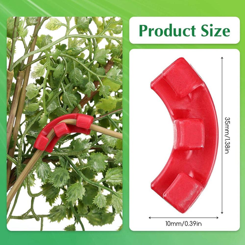 10 pièces Dispositif de pliage de plante Clip tomate en plastique, Clip de fixation anti-pliage de renforcement de branche, Clip de mise en forme de plante horticole pour protection de tige d'oreille