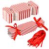 10pcs Candy Box for Christmas with Ribbons DIY Sweets Chocolate Decoration Party Gift Xmas Wedding Paper Packaging BoxesGood product