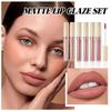 6pcs Matte Liquid Lipstick Set, Waterproof Velvet Naked Lip Gloss, Long-Lasting Non-Stick Cup Nude Red Lip Tint, Pigmented Makeup Cosmetics for Women