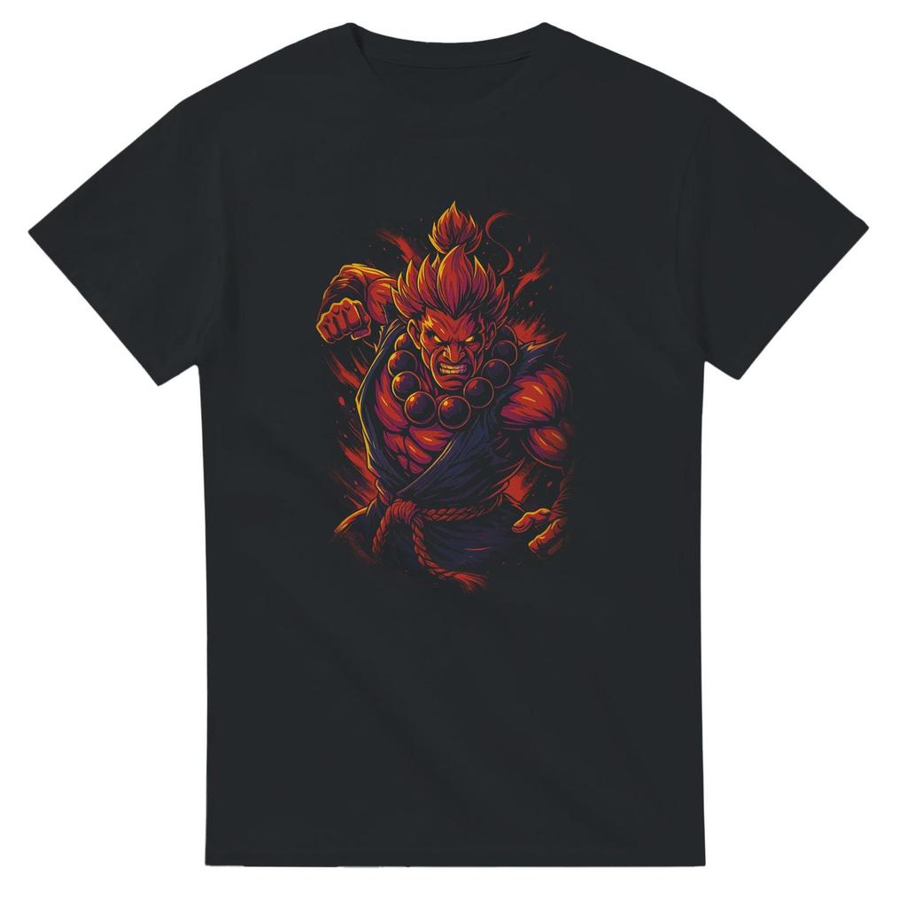 Akuma Street Fighter Halftone Heavyweight Unisex Crewneck T shirt | Gildan® 5000
