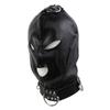 Slave Bdsm Bondage Head Mask PU Leather Hood SM Role Playing Game Erotic Party Mask Fetish Open Mouth and Eye Gimp Adult Sex Toy