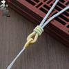 Hand-Woven Ruyi Knot Lanyard Necklace with Jade and Crystal Pendants