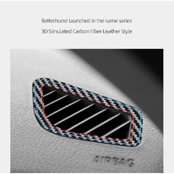 For BMW F30 F32 F34 F35 Made of Alcantara Dashboard Side Air Vent Outlet Trim Frame Performance Sticker Car Interior Accessories