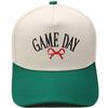 GAME DAY Bow Embroidery Color Matching Truck Hat Race Day Ladies Support Shade Dad Hat